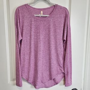 LUCY Purple Long Sleeve Lightweight Athletic Work Out Top Women's Small
